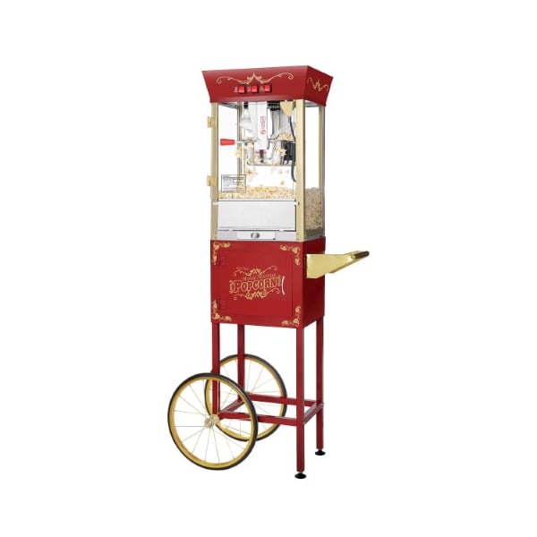 Great Northern Popcorn Great Northern Popcorn 8 Ounce Antique Style Machine, Electric Countertop Popcorn Maker Cart, Red 837027PPP - main